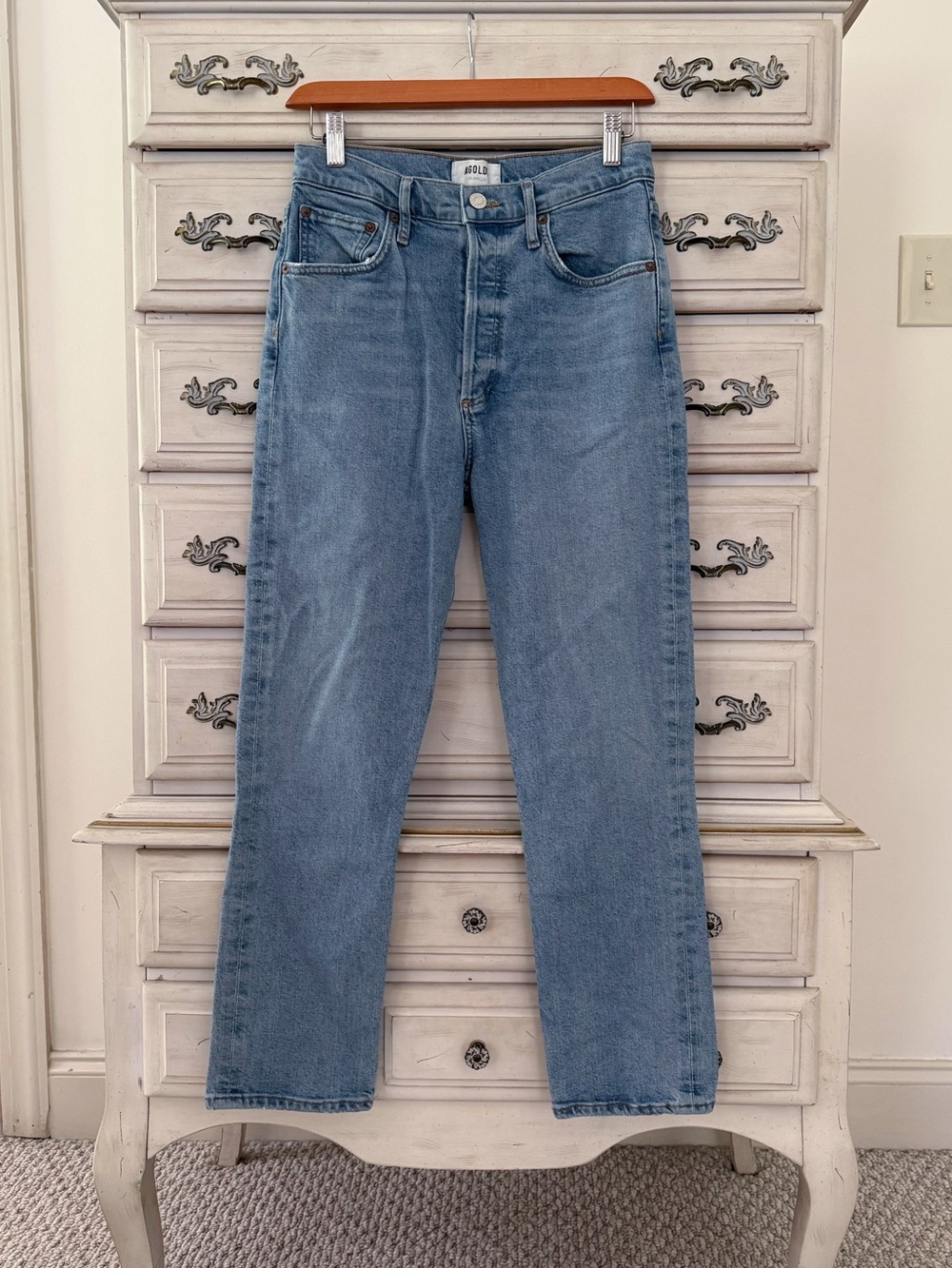 Agolde Riley High Rise Straight Jeans - Picture 2 of 5